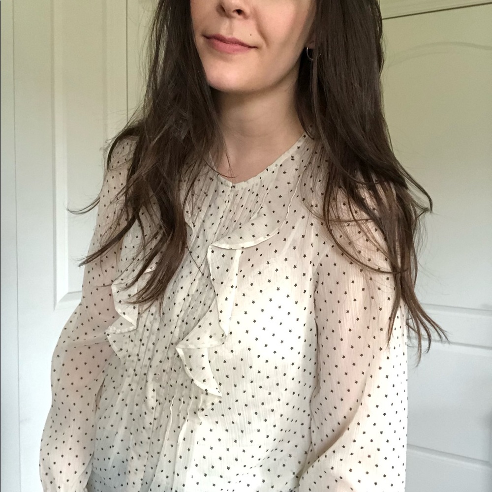 Loft star sheer shirt